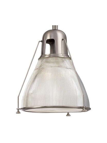 Haverhill 8 inch Pendant in Satin Nickel.